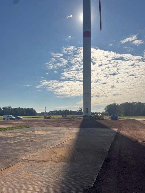 Windpark Aufbau