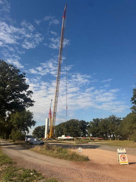 Baustelle Windpark Aufbau